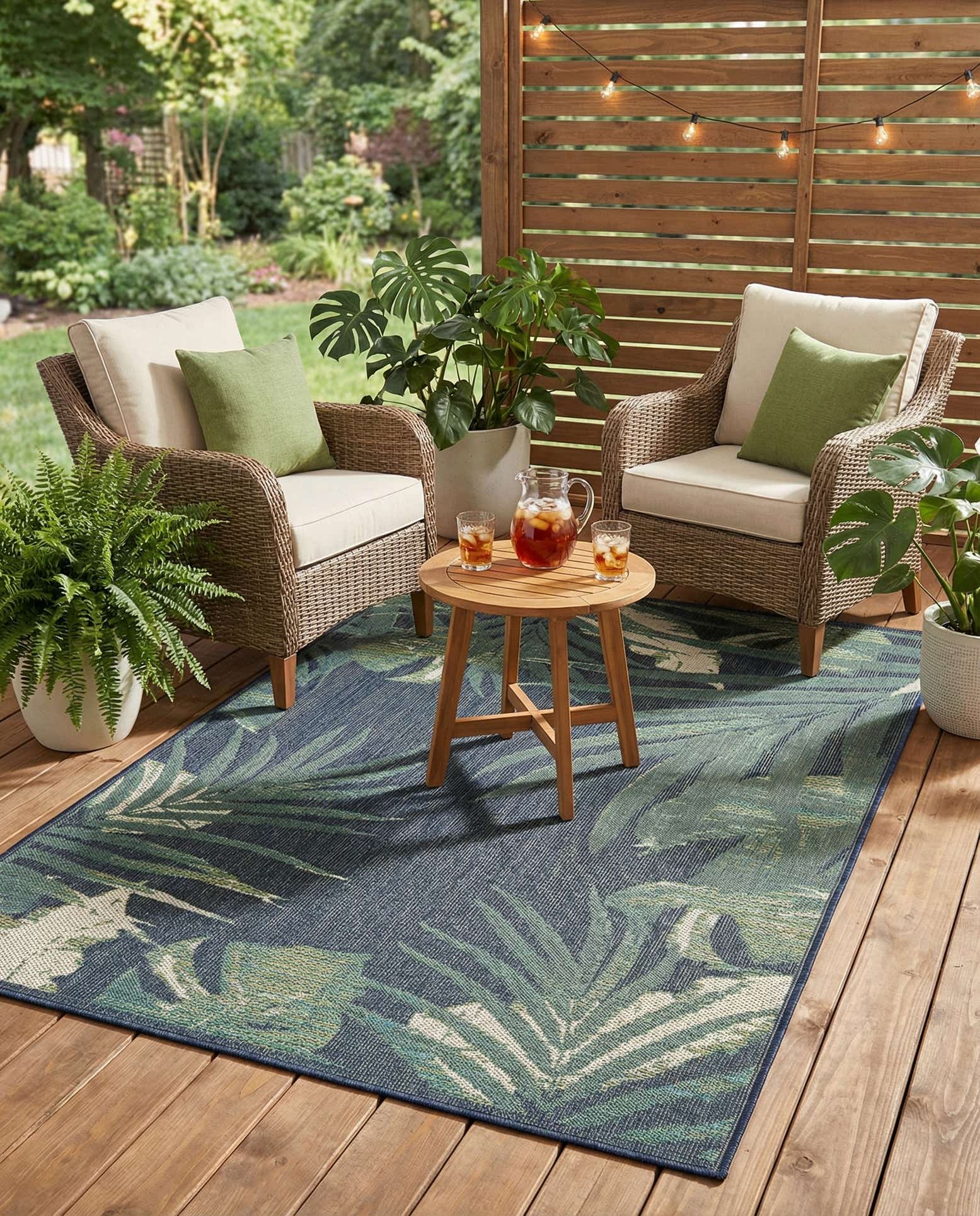 5' 3 x 7' 7 Easy-Clean Baja Indoor / Outdoor Rug