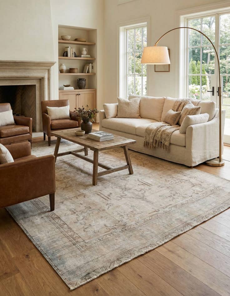 Detail image of 6' x 9' 1 Hand Knotted Ultra Vintage Persian Wool Rug