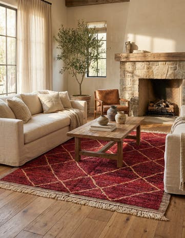 5' 4 x 8' 6 Hand Knotted Moroccan Wool Rug