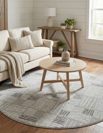 Gray Hanahan Round Rug