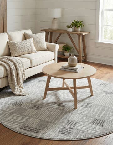 Gray Hanahan Round Rug