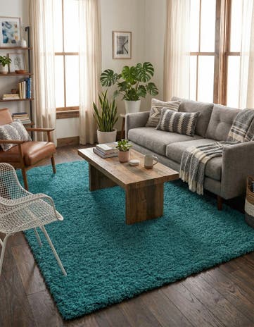 5' 3 x 8' Solid Shag Rug