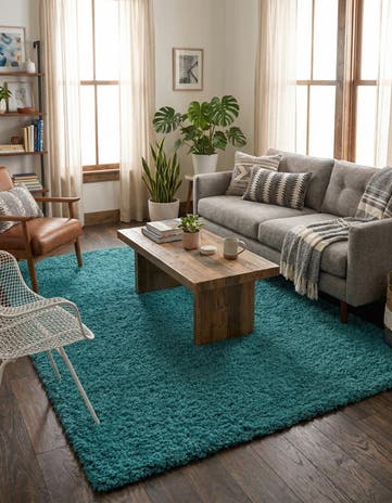 5' 3 x 8' Solid Shag Rug