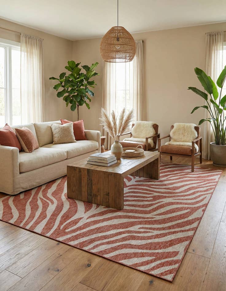 Detail image of 10' x 14'  Washable Safari Indoor / Outdoor Rug