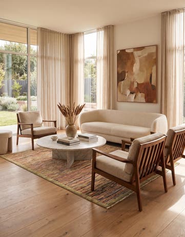 4' 9 x 6' 9 Hand Knotted Modern Ziegler Rug
