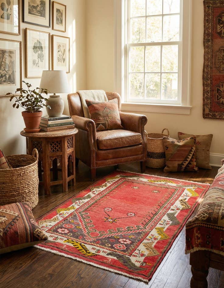 Detail image of 3' x 4' 7  Hand Knotted Anatolian Wool Rug