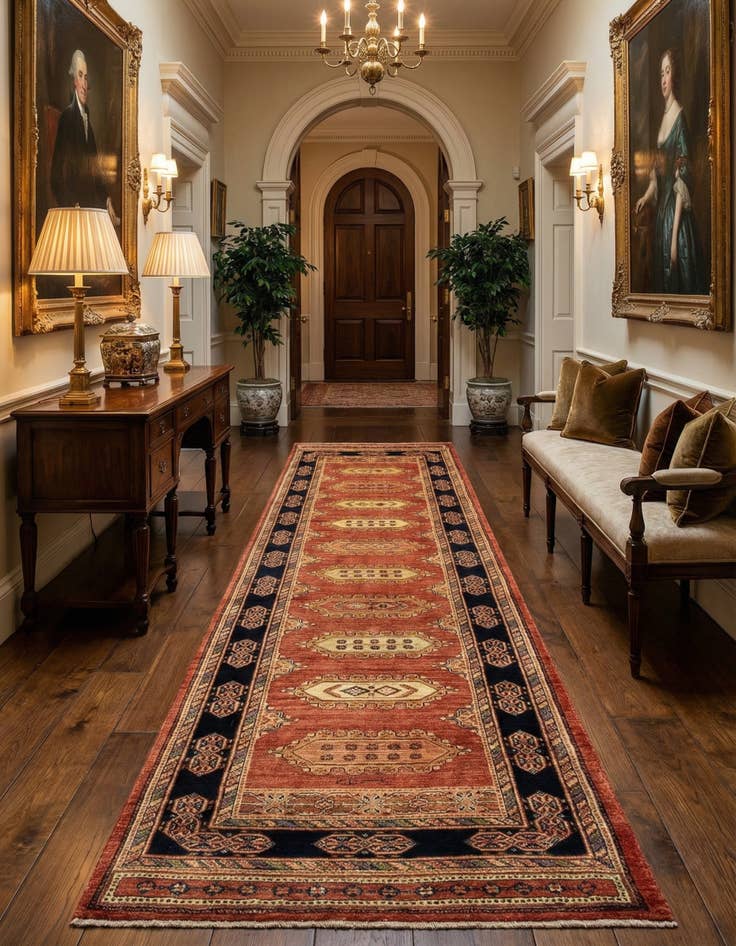 Detail image of 2' 11 x 9' 9 Luribaft Wool Runner Rug