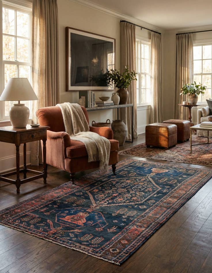 Detail image of 4' 2 x 9' 2  Hand Knotted Ultra Vintage Persian Wool Runner Rug