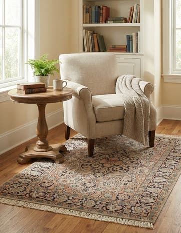 3' x 4' 8 Hand Knotted Kashmir Oriental Wool Rug