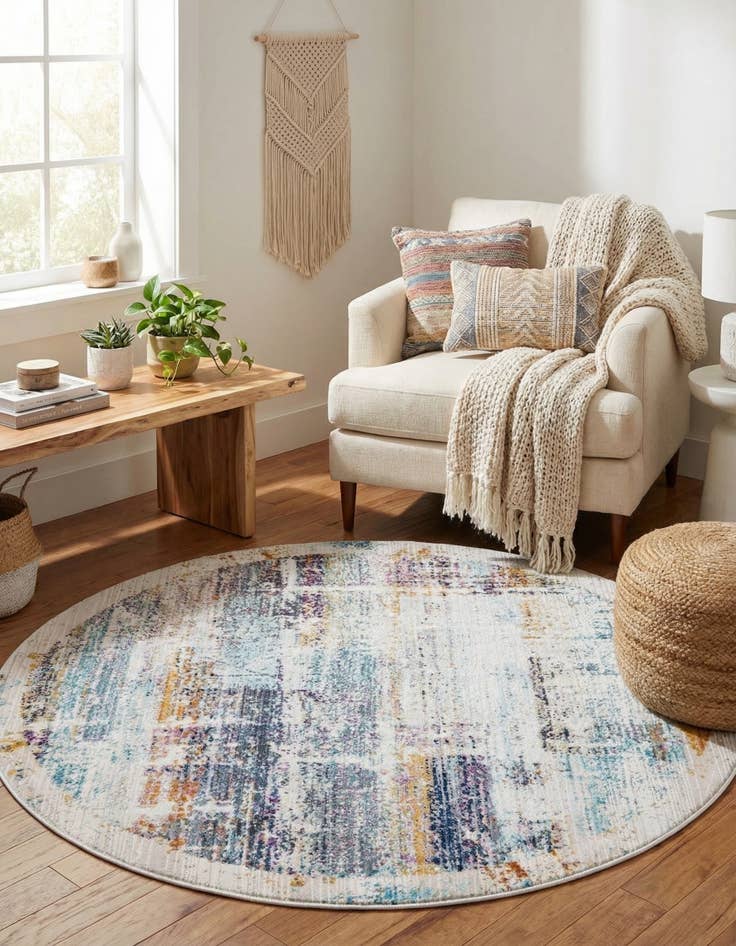 Detail image of 3' 7 x 3' 7 Malibu Round Rug