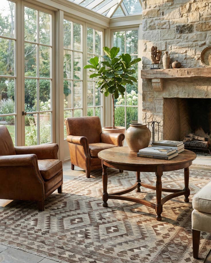 Detail image of 5' 4 x 8' Hand Woven Kilim Maymana Wool Rug