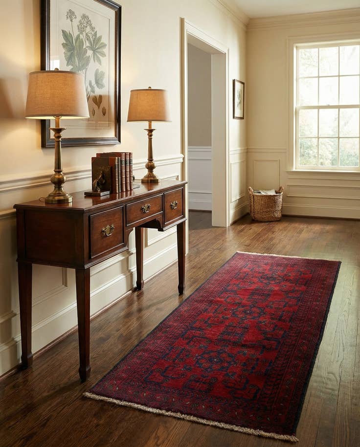 Detail image of 2' 7 x 6' 2 Hand Knotted Khal Mohammadi Wool Runner Rug