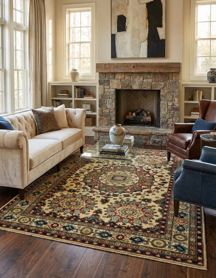 Detail image of 6' 7 x 10' 2  Hand Knotted Kazak Rug