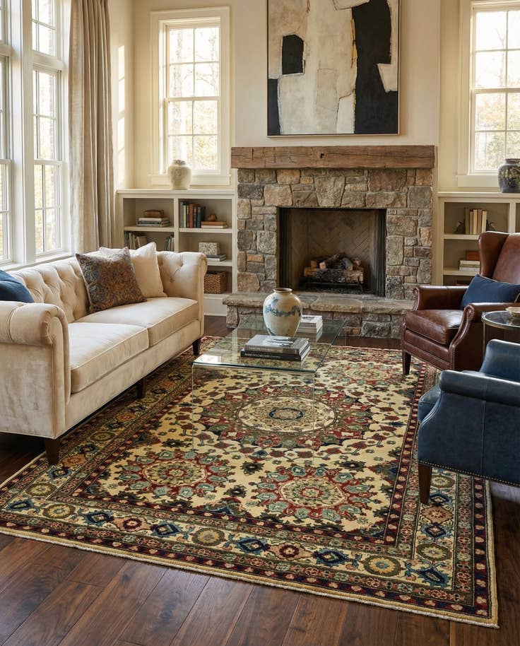 Detail image of 6' 7 x 10' 2 Hand Knotted Kazak Rug