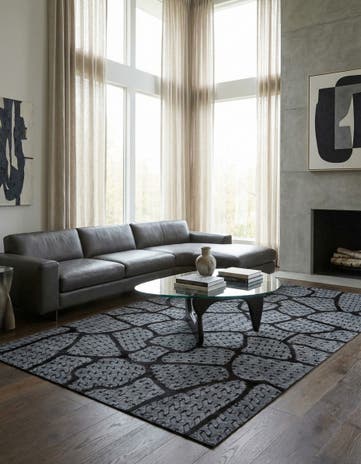 5' 2 x 8' 1 Cowhide - Patchwork Rug
