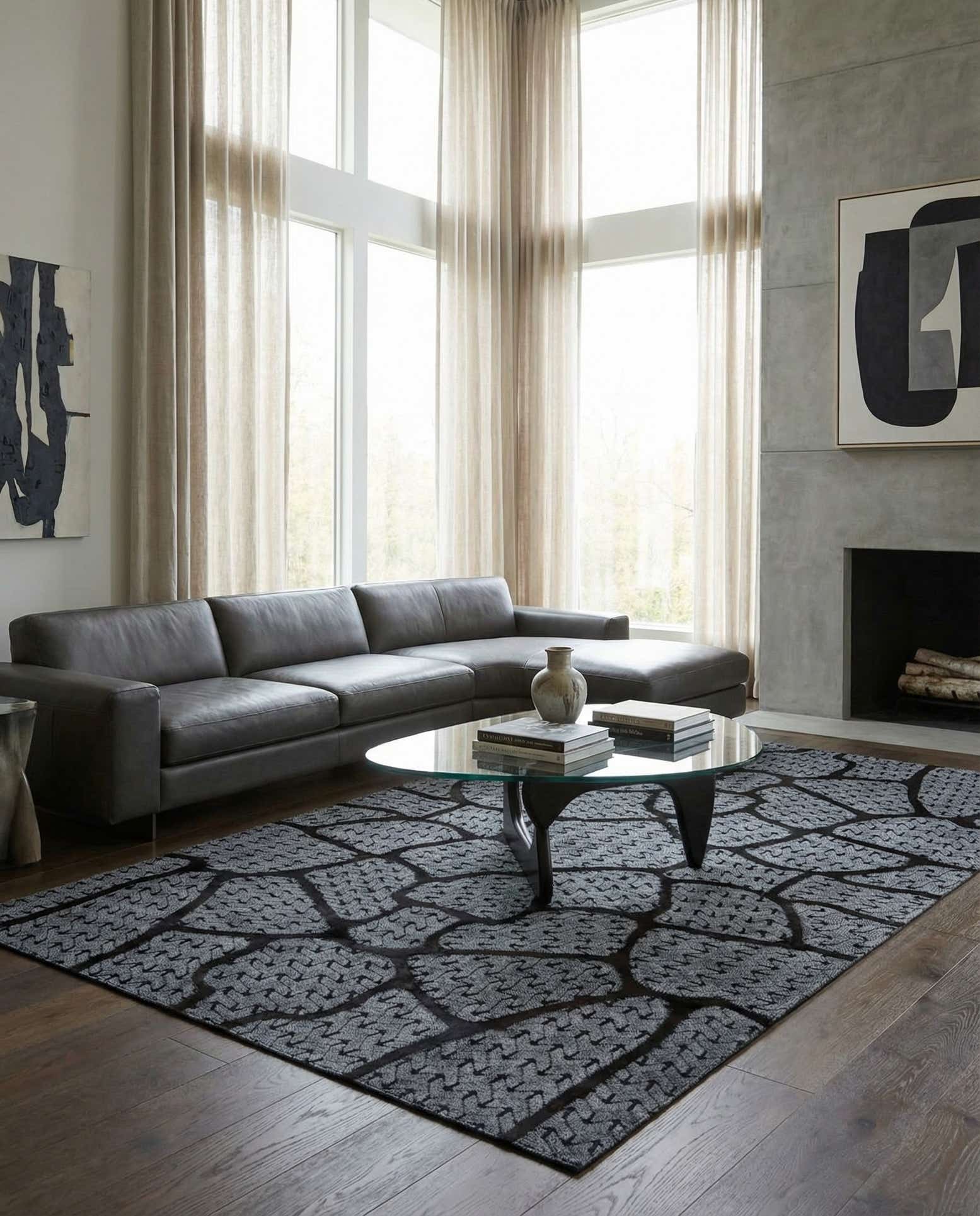 5' 2 x 8' 1 Cowhide - Patchwork Rug
