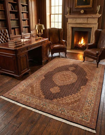 4' 11 x 6' 10 Tabriz Mahi Wool Rug