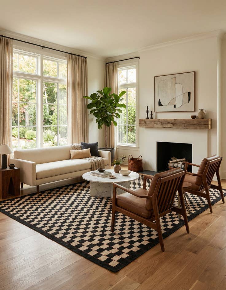 Detail image of  8' 3 x 9' 9  Hand Woven Kilim Modern Wool Rug