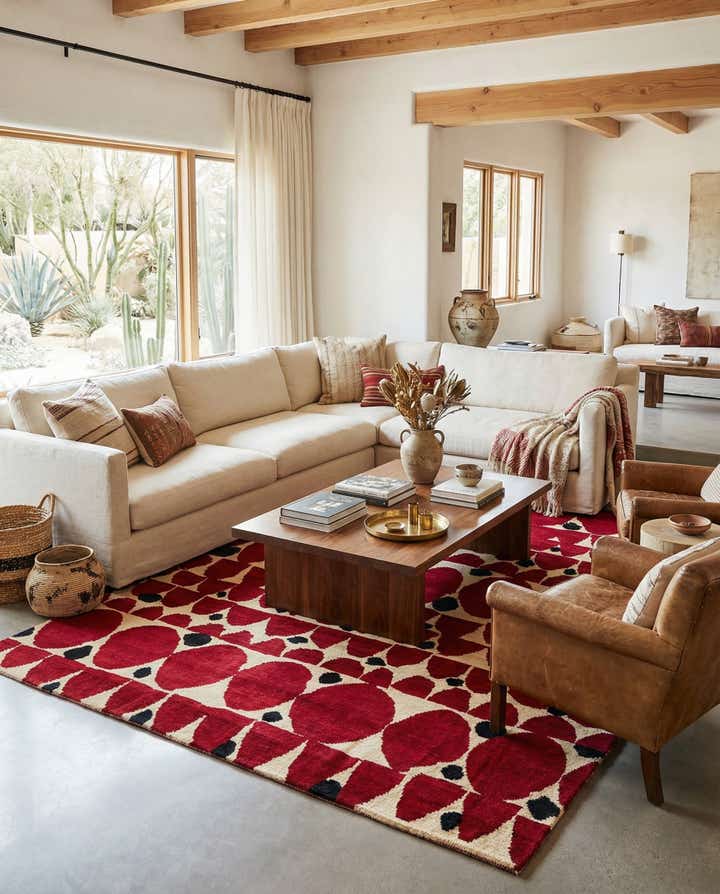 6' 5 x 9' 10 Hand Knotted Moroccan Wool Rug