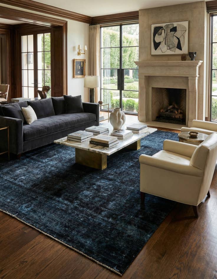 Detail image of 9' 8 x 12'  Hand Knotted Ultra Vintage Persian Wool Rug