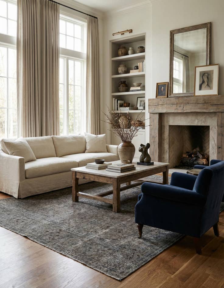 Detail image of 9' 5 x 12' 5  Hand Knotted Ultra Vintage Persian Wool Rug