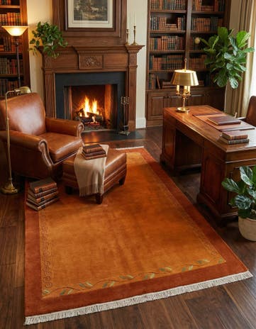 5' 7 x 7' 10 Hand Knotted Nepal Wool Rug