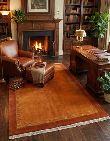 5' 7 x 7' 10 Hand Knotted Nepal Wool Rug