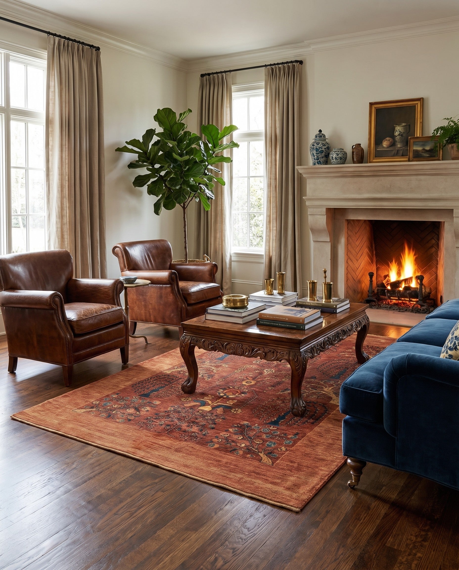 4' 11 x 6' 5 Luribaft Wool Rug