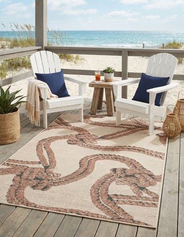 4' x 6' Easy-Clean Coastal Indoor / Outdoor Rug