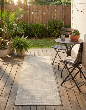 2' x 6' Easy-Clean Modern Indoor / Outdoor Runner Rug