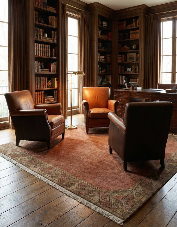 Detail image of  8' 1 x 8' 3  Hand Knotted Nepal Wool Square Rug