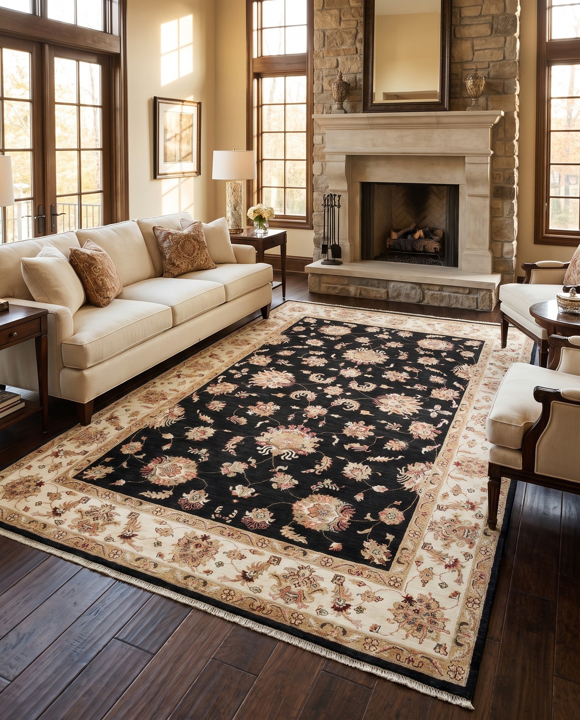 6' 9 x 10' Hand Knotted Ziegler Rug