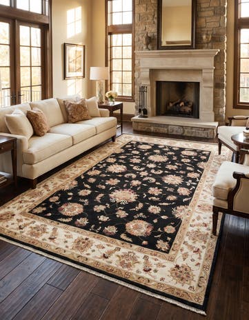 6' 9 x 10' Hand Knotted Ziegler Rug