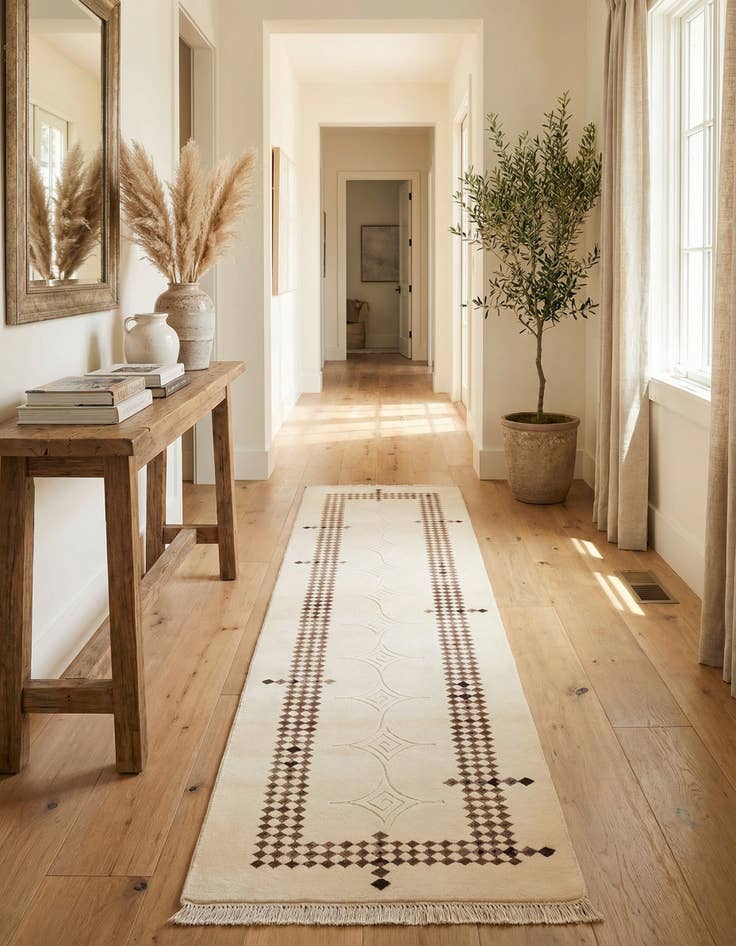 Detail image of 2' 9 x 9' 7 Hand Knotted Darya Wool Runner Rug