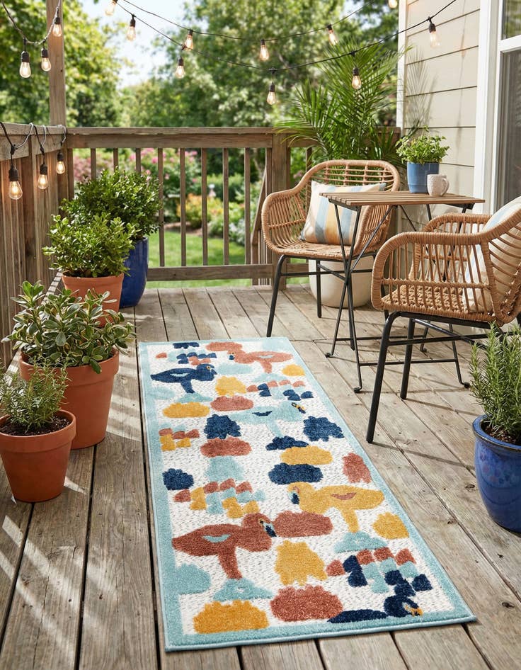 Detail image of 2' x 6' Easy-Clean Belize Indoor / Outdoor Runner Rug