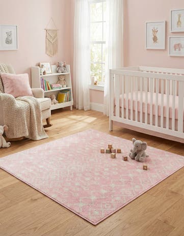 4' x 4' Moroccan Trellis Square Rug