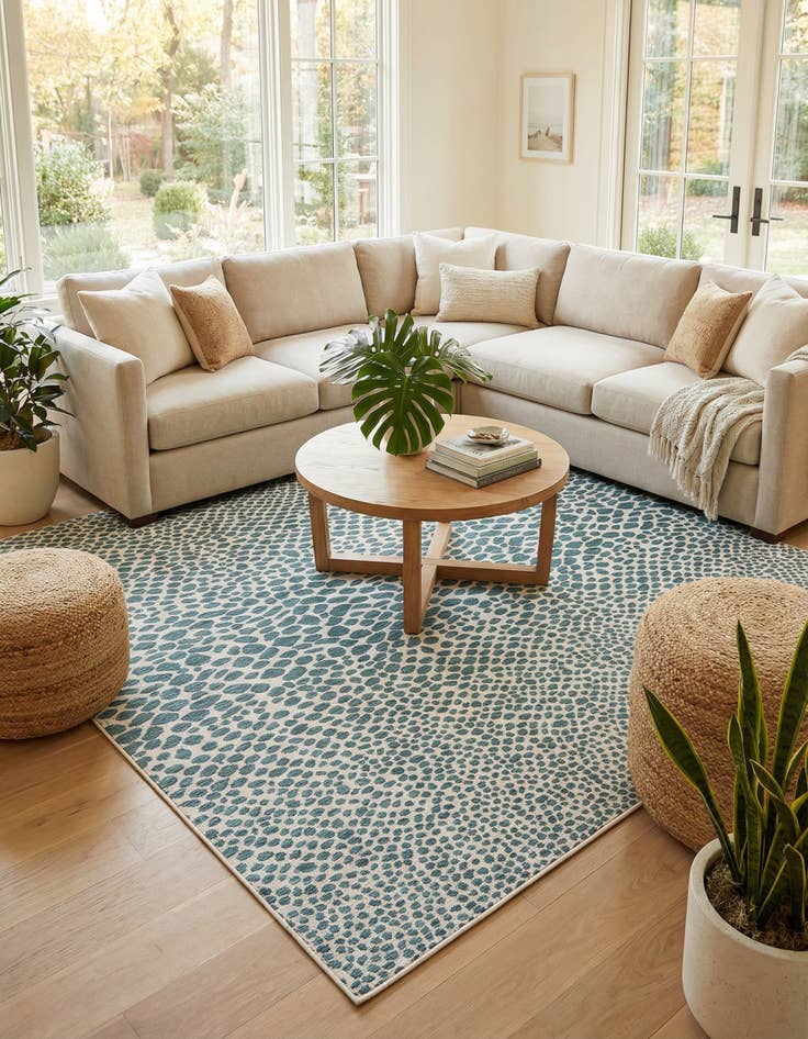 Detail image of 10' 8 x 10' 8  Washable Jill Zarin Cape Town Indoor / Outdoor Square Rug