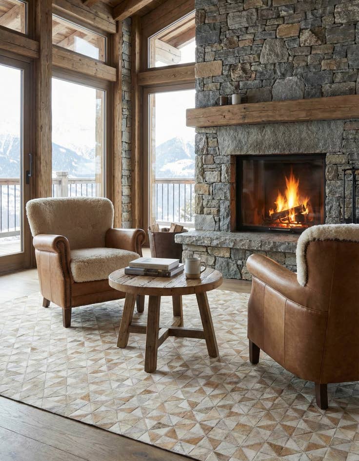 Detail image of  5' 9 x 7' 8 Cowhide - Patchwork Rug