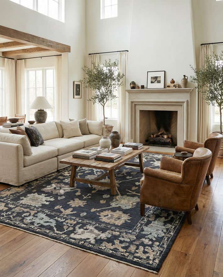 9' 2 x 12' 4 Hand Knotted Oushak Wool Rug