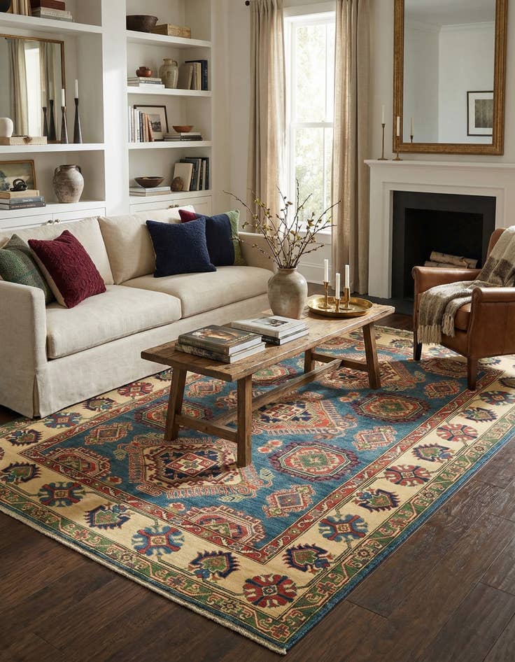 Detail image of 5' 8 x 7' 9  Hand Knotted Kazak Rug