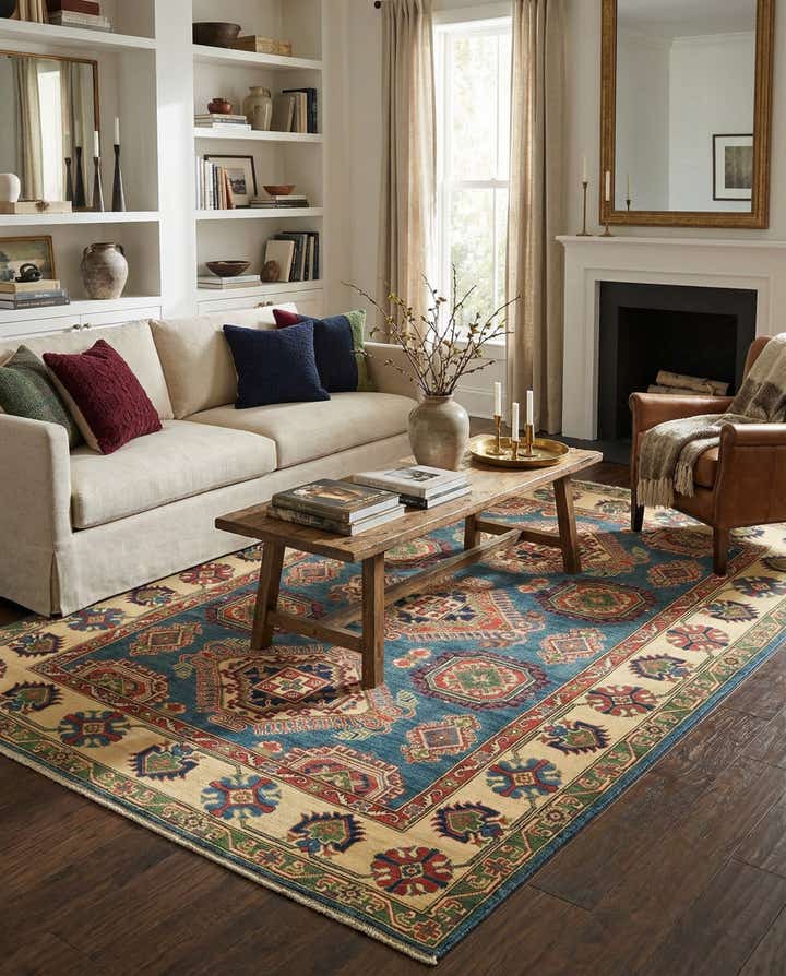 5' 8 x 7' 9 Hand Knotted Kazak Rug