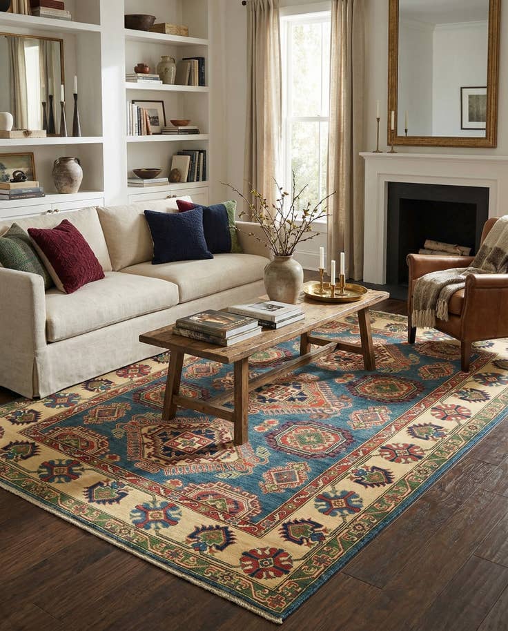 Detail image of 5' 8 x 7' 9 Hand Knotted Kazak Rug