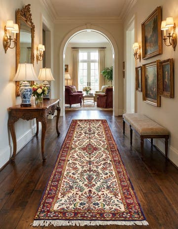 2' 9 x 10' 3 Hamedan Wool Runner Rug