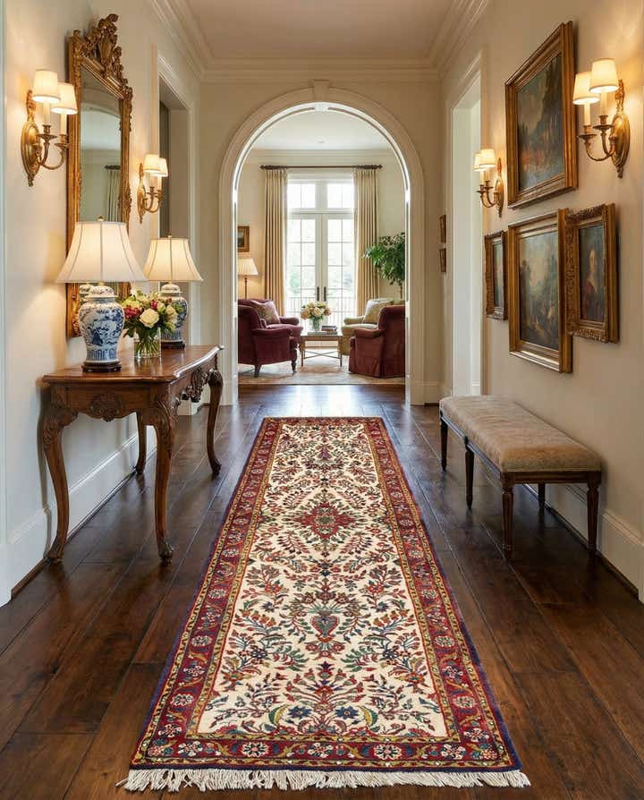 2' 9 x 10' 3 Hamedan Wool Runner Rug