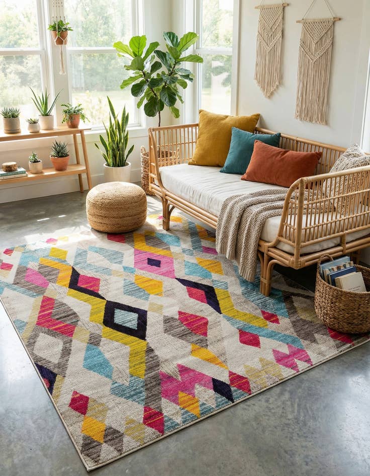 Detail image of  7' x 10'  Washable Mesa Rug