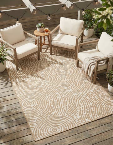 5' 3 x 8' Easy-Clean Modern Indoor / Outdoor Rug