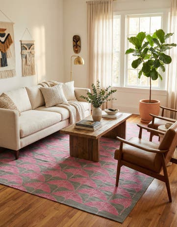 6' 5 x 9' 8 Hand Woven Kilim Modern Wool Rug