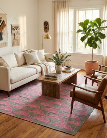 6' 5 x 9' 8 Hand Woven Kilim Modern Wool Rug