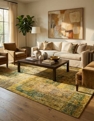 9' 2 x 10' 8 Hand Knotted Ultra Vintage Persian Wool Rug