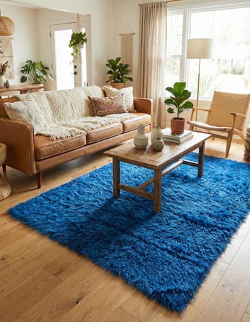 4' 6 x 6' 6 Hand Knotted Moroccan Wool Rug